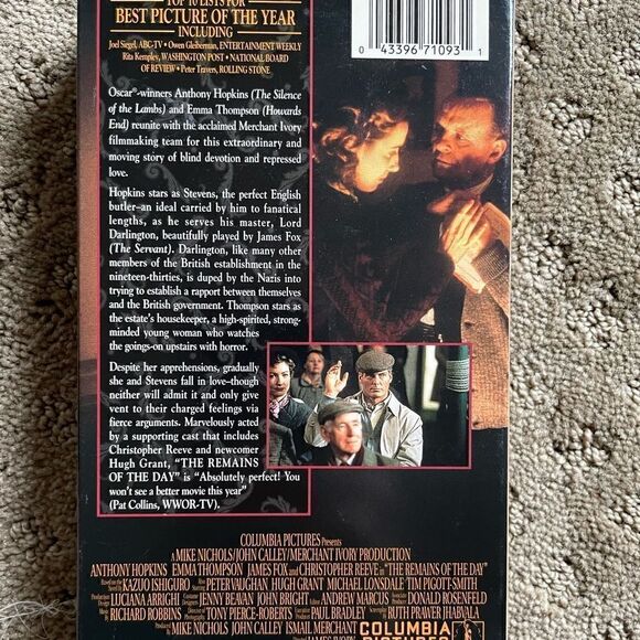 Vintage The Remains of the Day VHS Tape - Picture 3 of 11